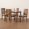 Baxton Studio Ramiro Modern and Contemporary Grey Fabric and Walnut Brown Finished Wood 5-Piece Dining Set 176-11373-8959-Zoro - alternate 5